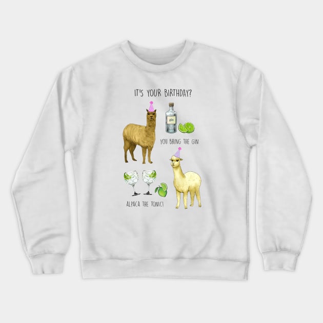 ALPACA THE TONIC Crewneck Sweatshirt by Poppy and Mabel